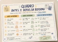 Quadro Antes x Depois da Reforma